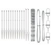 vidaXL Zaunpfosten Galvanisiert 50 x 1,2 m Stahl
