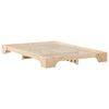 vidaXL Bettrahmen Braun 140 x 220 cm Massives Kiefernholz