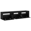 vidaXL TV-Schr&auml;nk 2 pcs Schwarz Eichen-Optik 180 x 35 x 40 cm