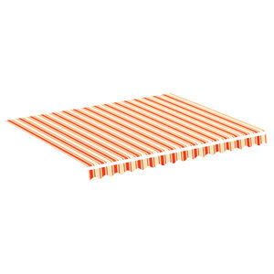 vidaXL Ersatzstoff f&uuml;r Markise Gelb und Orange 3x2,5 m Polyester