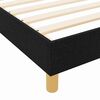 vidaXL Bettgestell mit Kopfteil Schwarz 140 x 190 cm Stoff