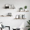 vidaXL Regalbrett 4 pcs Braun 80 x 20 x 1,5 cm Holzwerkstoff