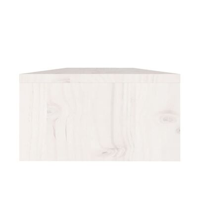 vidaXL Monitorständer Weiß 50x24x13 cm Massivholz Kiefer
