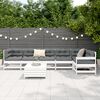 vidaXL 7-tlg. Garten-Sofagarnitur Wei&szlig; Massivholz Kiefer