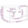 vidaXL Couchtisch Schwarz 68,5x50x43,5 cm Kaltgewalzter Stahl