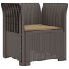 vidaXL 1-Sitzer Sessel mit Kissen Rattan-Look PP Hellgrau