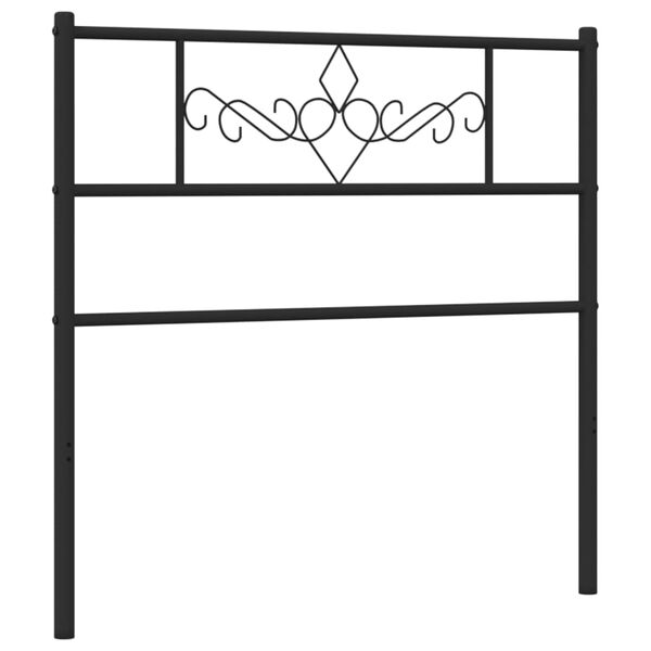 vidaXL Ersatz-Kopfteil Metall Schwarz 107 cm