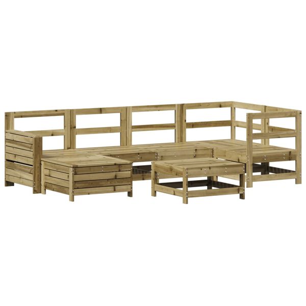 vidaXL 7-tlg. Garten-Sofagarnitur Kiefernholz Impr&auml;gniert