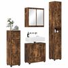 vidaXL Badezimmerm&ouml;bel-Set 4 pcs Ger&auml;ucherte Eiche Holzwerkstoff