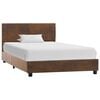 vidaXL Bettgestell Braun Wildleder-Optik 100x200 cm