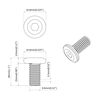 vidaXL Schraube 12 pcs Silber 8 x 25 mm Stahl
