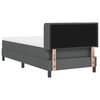 vidaXL Boxspringbett mit Matratze Dunkelgrau 200 x 80 cm Polyester