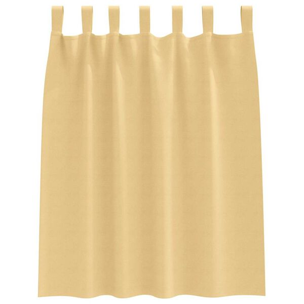 vidaXL Verdunkelungs-Vorhänge mit Ringen 2 pcs Beige 140 x 140 cm