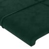 vidaXL Kopfteil Dunkelgr&uuml;n 200 x 5 x 118/128 cm Samt