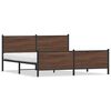 vidaXL Metallbett ohne Matratze Braun Eichen-Optik 200x200 cm