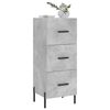 vidaXL Sideboard Betongrau 34,5x34x90 cm Holzwerkstoff