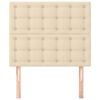 vidaXL Kopfteil Creme 100x5x118/128 cm Stoff