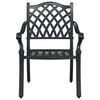 vidaXL Gartenstuhl 2 pcs Schwarz 56 x 55 x 92,5cm Aluminium