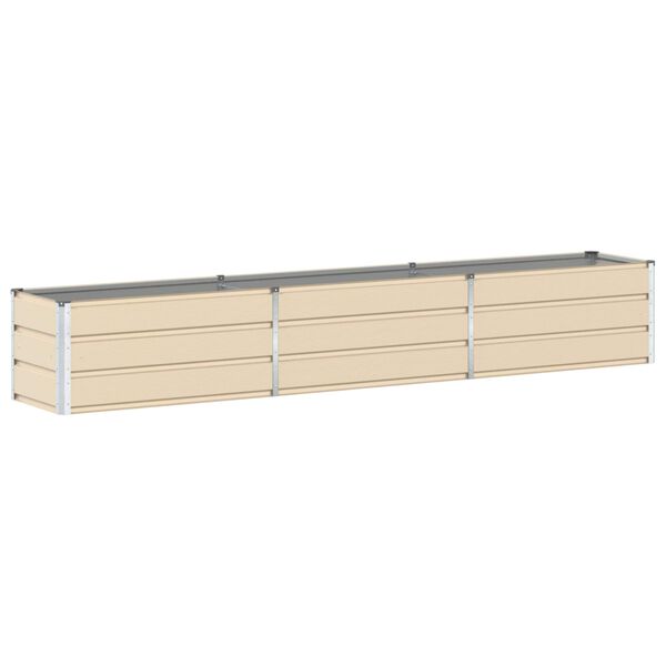 vidaXL Pflanzk&uuml;bel Elfenbein 480 x 50 x 45 cm Verzinkter Stahl