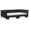 vidaXL Tagesbett Ausziehbar mit Matratzen Schwarz 100x200 cm Samt