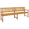 vidaXL Bank Outdoor Natur 220 x 55,5 x 90 cm Massivholz Akazie