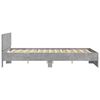 vidaXL Bettgestell mit Kopfteil Betongrau 140x200 cm