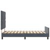 vidaXL Boxspringbett mit Kopfteil Dunkelgrau 90 x 190 cm Samt