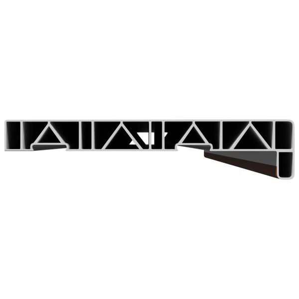 vidaXL Fensterbank Braunes Holz 120 x 25 x 4,5 cm PVC