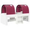 vidaXL Bett mit Tunnel 4 pcs Wei&szlig; und Rot Holzwerkstoff