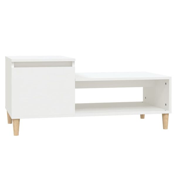 vidaXL Couchtisch Wei&szlig; 100x50x45 cm Holzwerkstoff