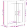 vidaXL Wandschrank R&auml;uchereiche 69,5x34x90 cm Holzwerkstoff