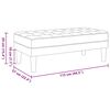 vidaXL Bank mit Kissen Leinen 113 x 57 x 39 cm Stoff