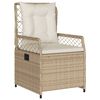 vidaXL Garten Essgruppe 7 pcs Beige und Cremewei&szlig; Poly-Rattan