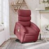 vidaXL Massagesessel mit Aufstehhilfe Weinrot Stoff