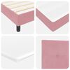 vidaXL Boxspringbett mit Matratze mit Kopfteil Rosa 200 x 180 cm Samt