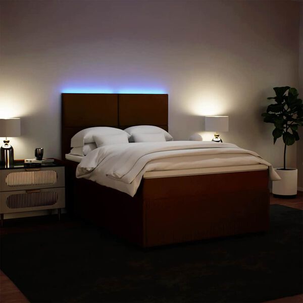 vidaXL Boxspringbett mit Matratze Rosa 140x200 cm Samt