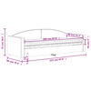 vidaXL Tagesbett mit Matratze Schwarz 80x200 cm Stoff
