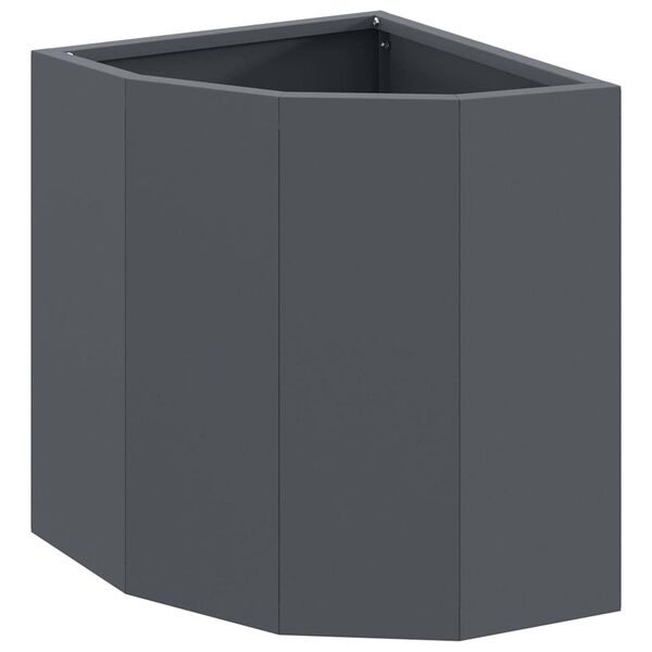 vidaXL Eckpflanzer Anthrazit 30 x 30 x 35 cm Stahl