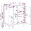 vidaXL Aufbewahrungsschrank 3 pcs Schwarz Eichen-Optik 60 x 35 x 70 cm
