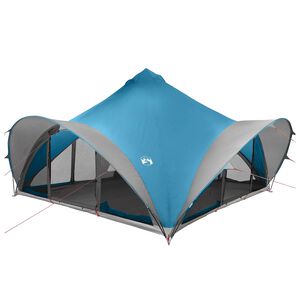 vidaXL Tipi Zelt mit Dach Blau 18-Personen Polyester und Stahl