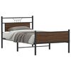 vidaXL Bettgestell ohne Matratze Braun Eiche 100x190 cm Holzwerkstoff