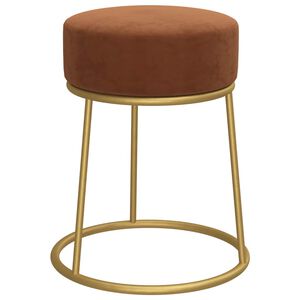 vidaXL Runder Hocker Braun Samt