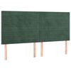 vidaXL LED Kopfteil Dunkelgr&uuml;n 200x5x118/128 cm Samt
