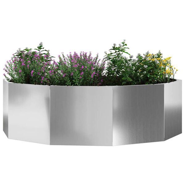 vidaXL Pflanzk&uuml;bel Silber 120 x 120 x 35 cm Verzinkter Stahl