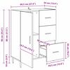 vidaXL Sideboard mit Schubladen Schwarz Eichen-Optik 69,5 x 34 x 90 cm