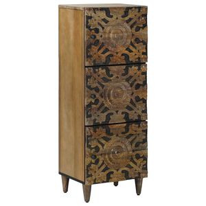 vidaXL Hochschrank Braun 40 x 33 x 110 cm Massivholz Mango