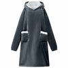 vidaXL Decken-Hoodie Marineblau M Fleece und Flanell