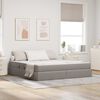 vidaXL Aufbewahrungsbett mit Matratze Taupe 160 x 200 cm Polyester