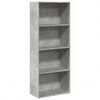 vidaXL B&uuml;cherregal Betongrau 60x30x152 cm Holzwerkstoff