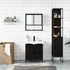 vidaXL 3-tlg. Badm&ouml;bel-Set Schwarz Holzwerkstoff